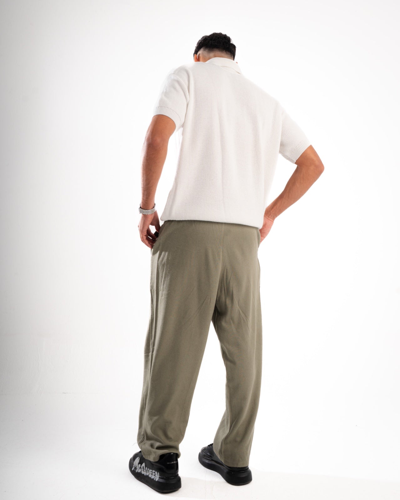 White Polo Knitted Shirt