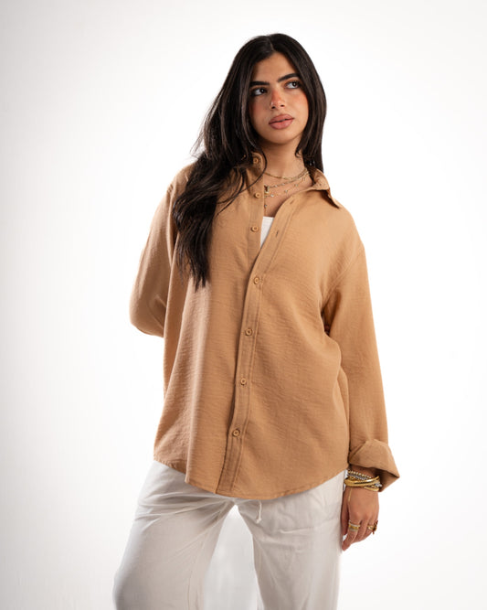 Coffee Linen Shirt