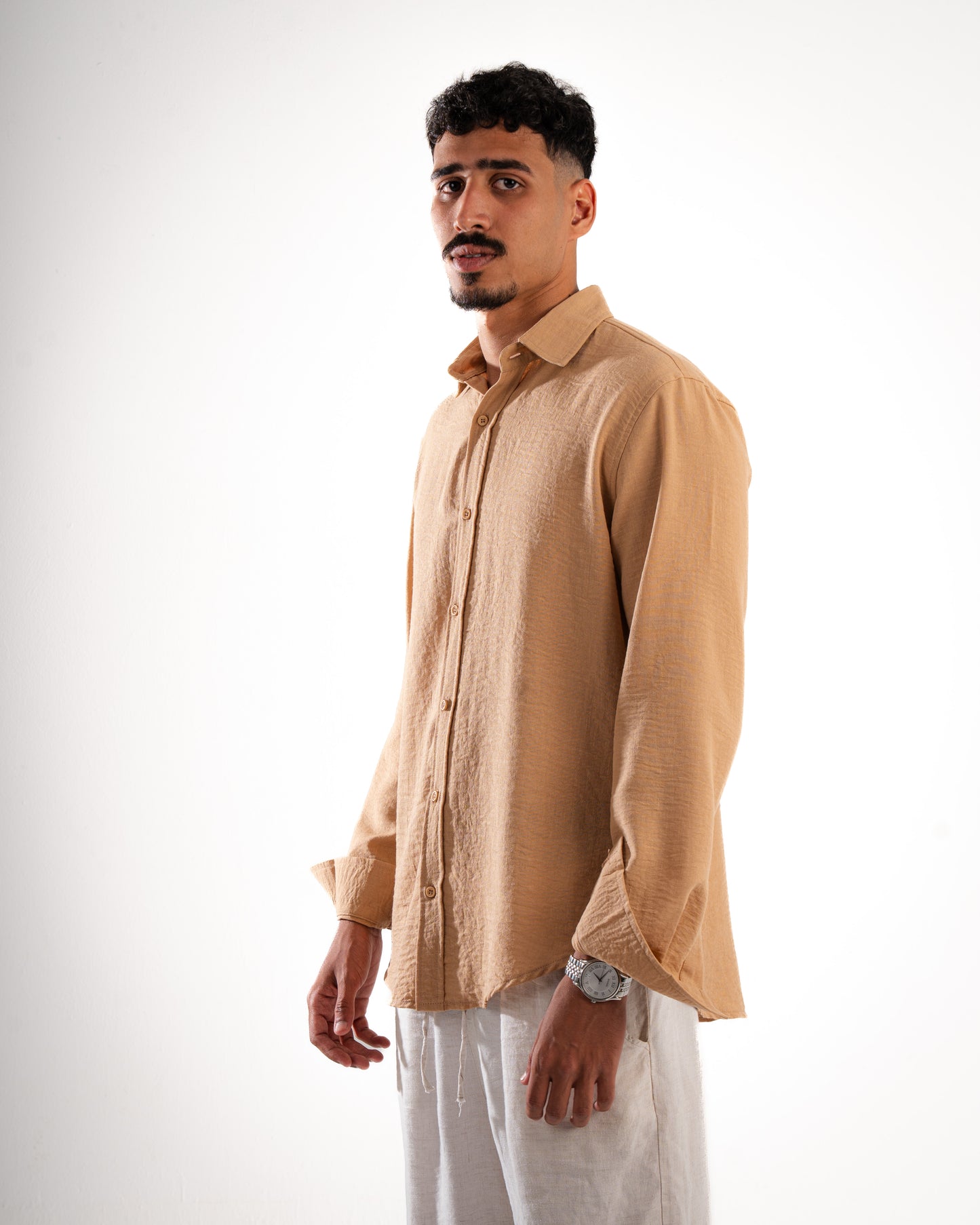 Coffee Linen Shirt