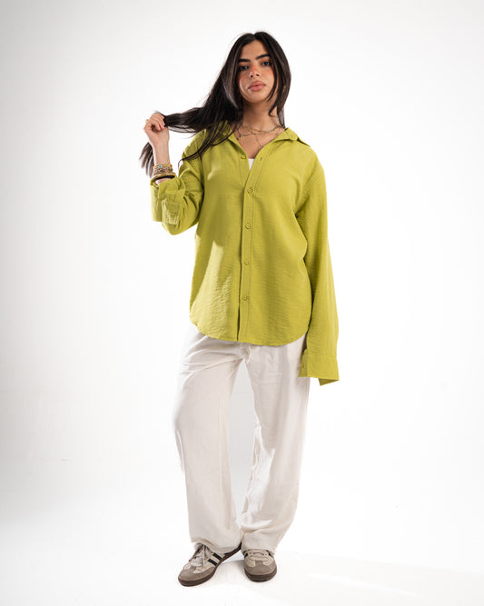 Green Linen Shirt