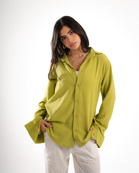 Green Linen Shirt