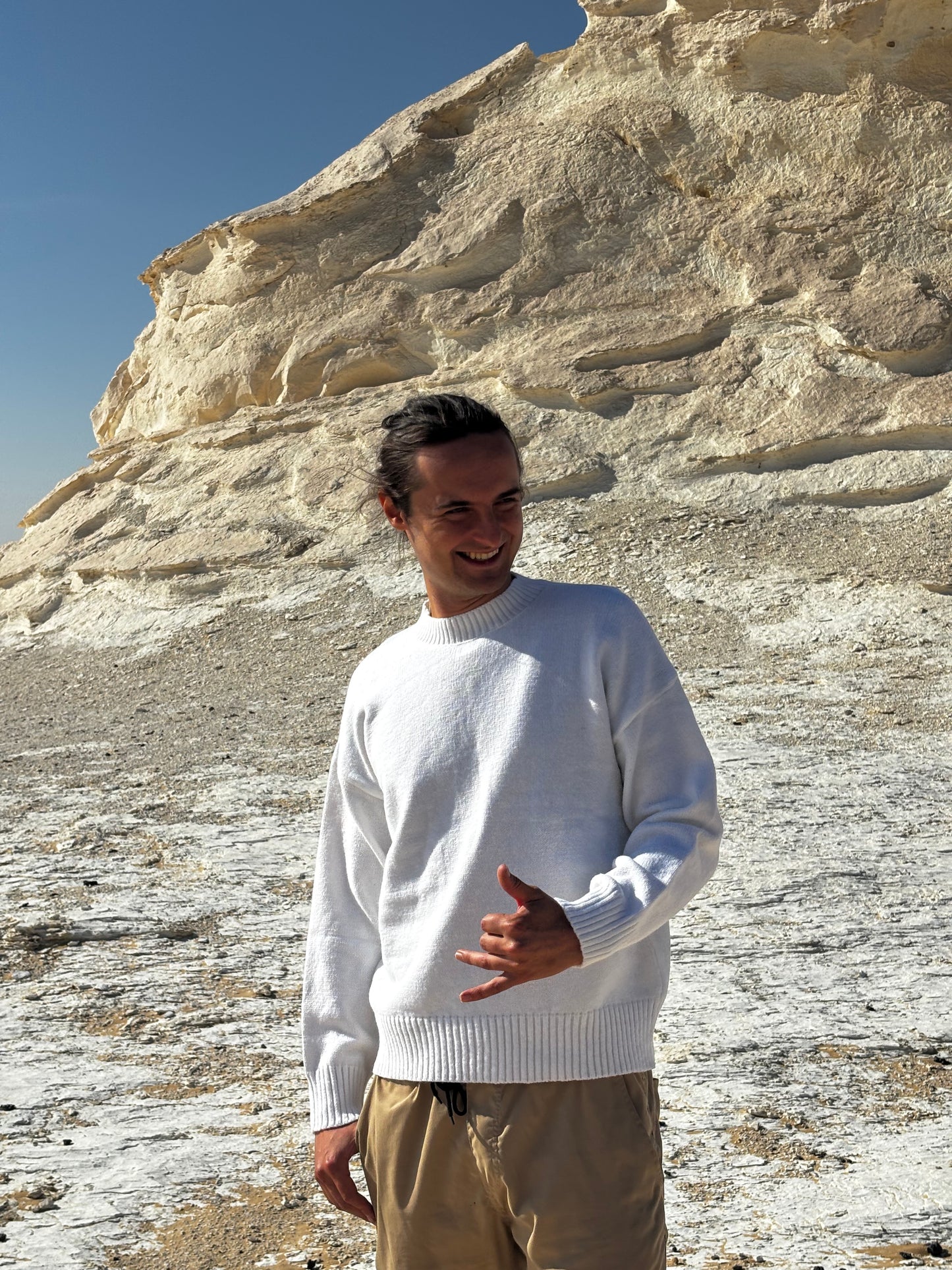 White knitted Sweatshirt