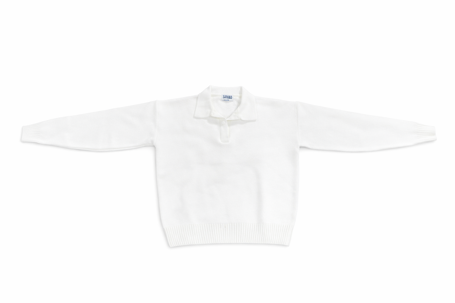 White Knitted Polo