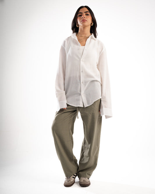 Olive Linen pants