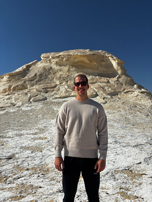 Beige knitted Sweatshirt