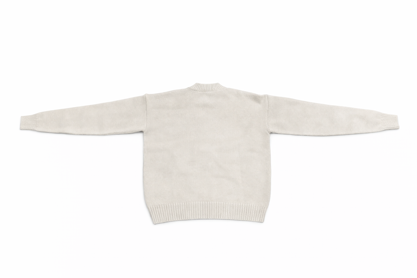 Beige Knitted Sweatshirt
