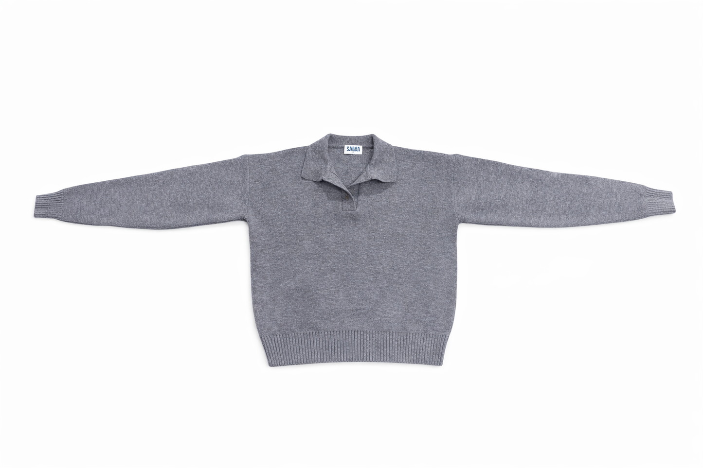 Grey Knitted Polo