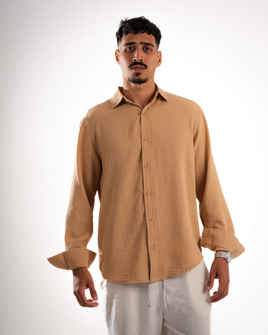 Coffee Linen Shirt