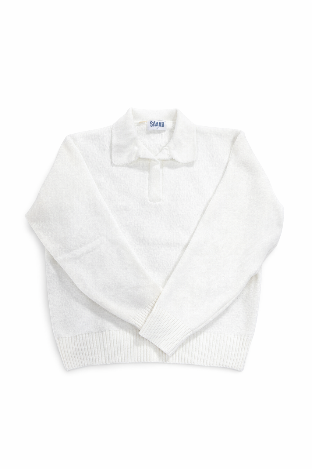 White Knitted Polo