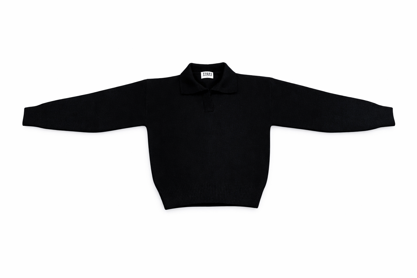 Black Knitted Polo