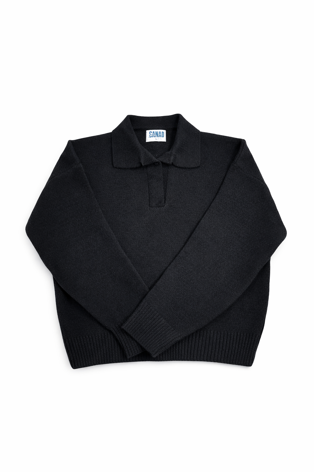Black Knitted Polo